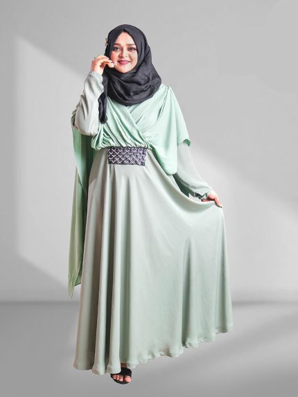 Mint Gown without Hijab
