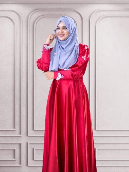 Red Circular Gown