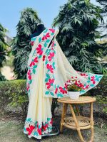 Off-white Hand Painted Saree