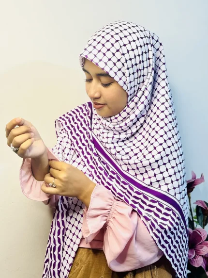 White & Purple Scarf, shilpaholic