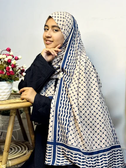 Base & Navy Keffiyeh Hijab