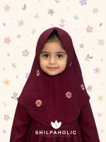 Maroon Handcrafted Kids Hijab