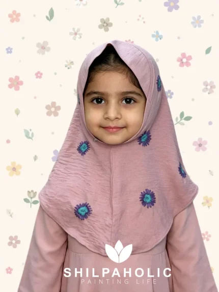 Peach Handcrafted Kids Hijab