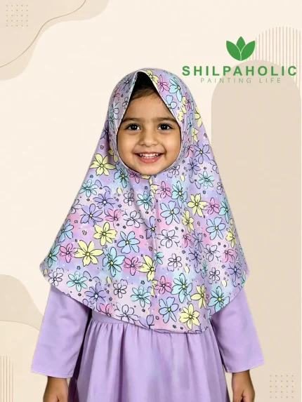 Pastel Floral Kids Hijab